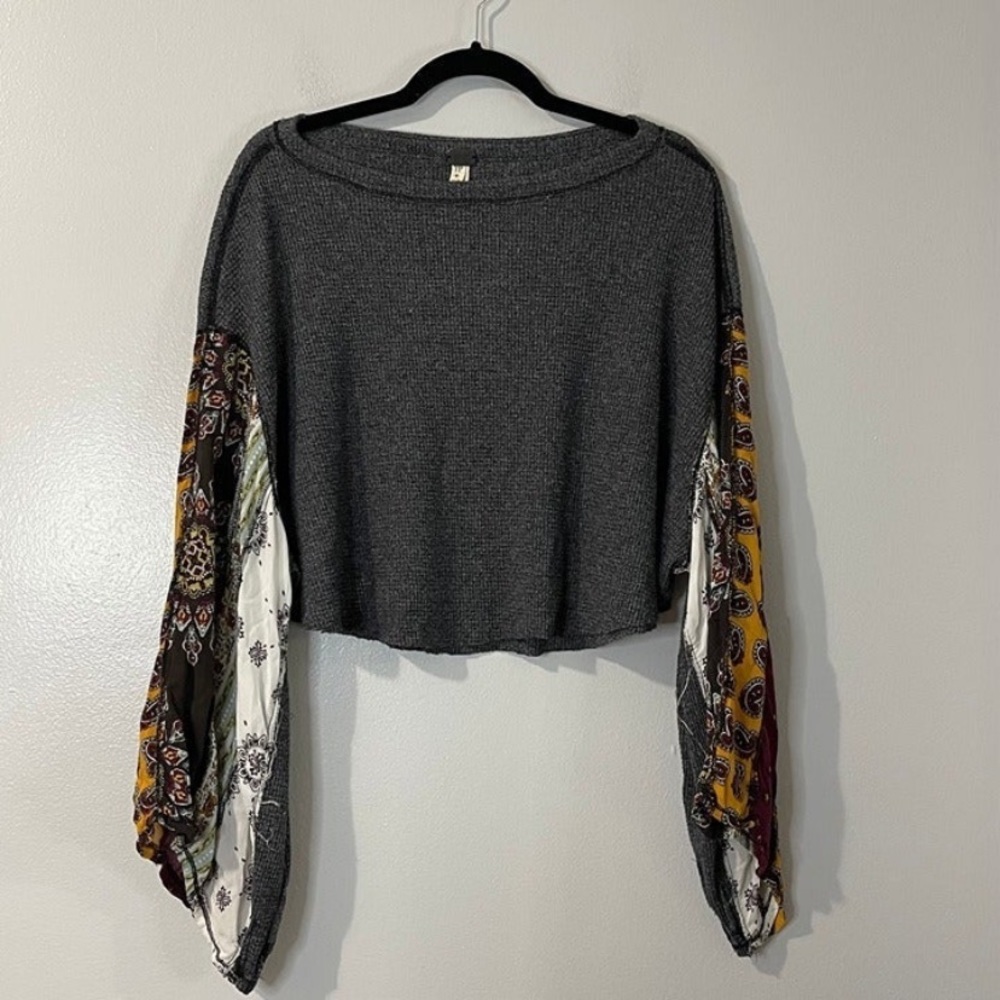 Free People boho bell arm top
